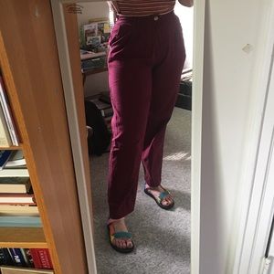 BRAND NEW Big Bud Press Trousers in Cranberry